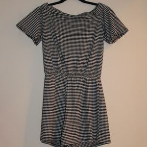 Gingham Off-The-Shoulder Romper